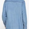 camicia manica lunga in lyocell effetto denim