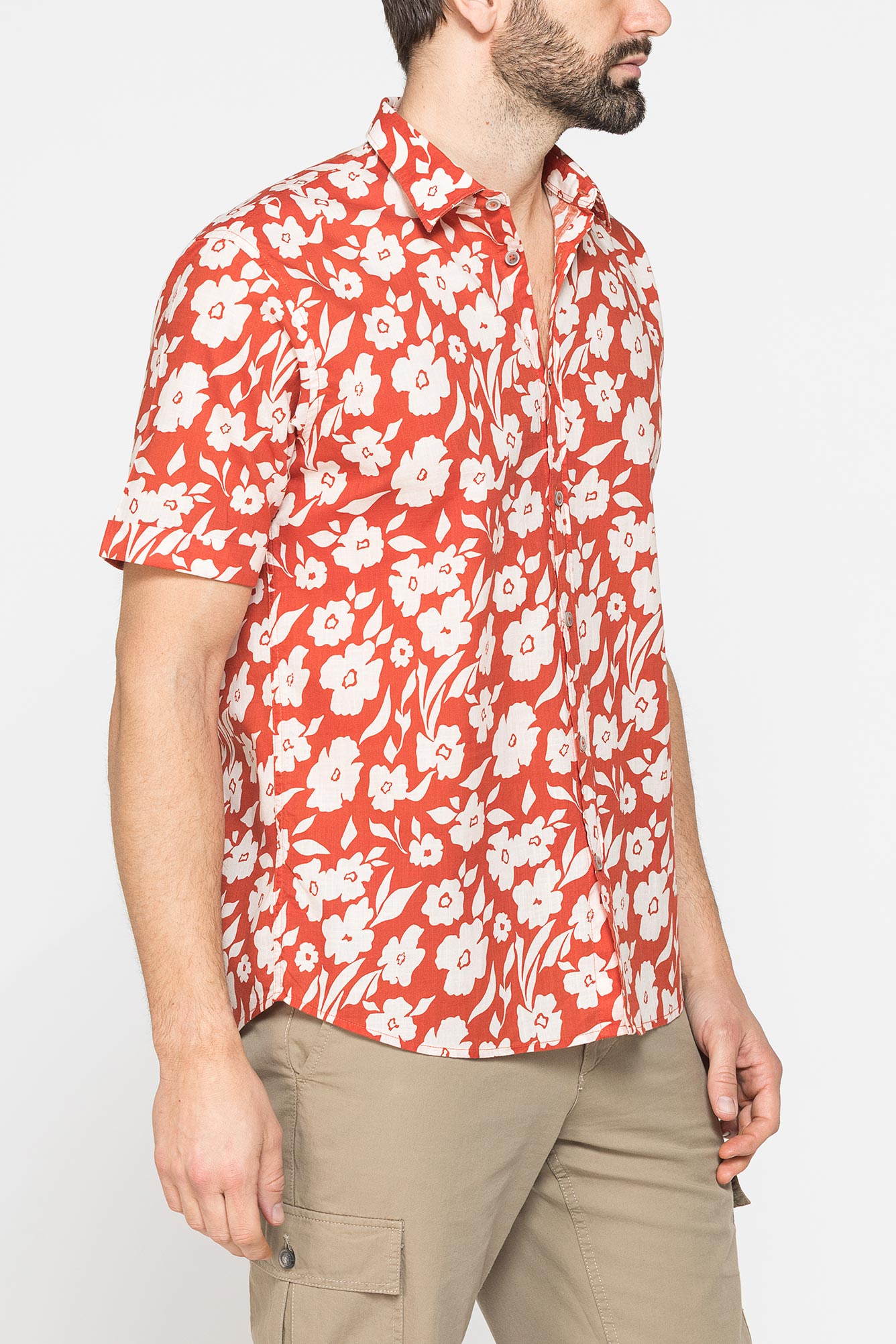 camicia da uomo estiva in fantasia stampata