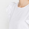 blusa con maniche arricciate in cotone
