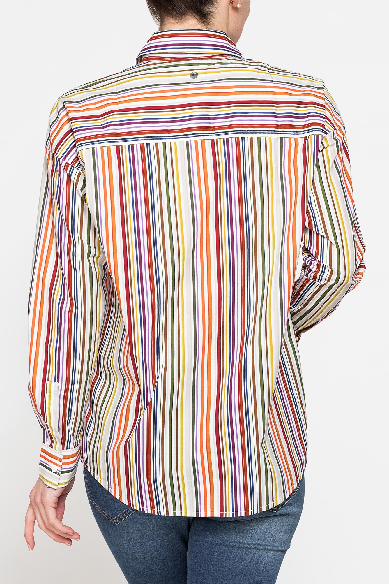 camicia boyfriend a righe in mussola di puro cotone