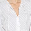 camicia ampia in cotone lavorato
