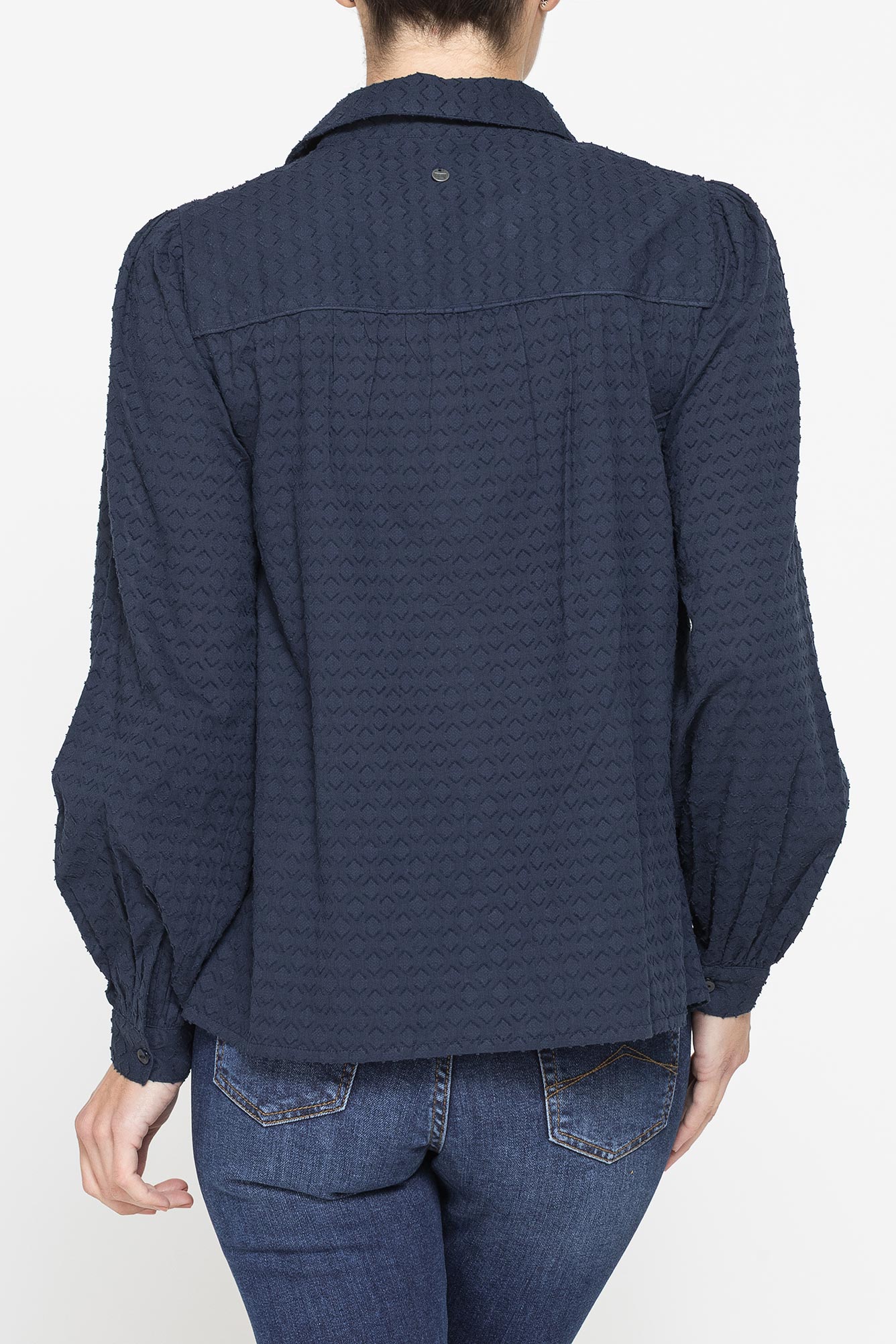 camicia ampia in voile di cotone