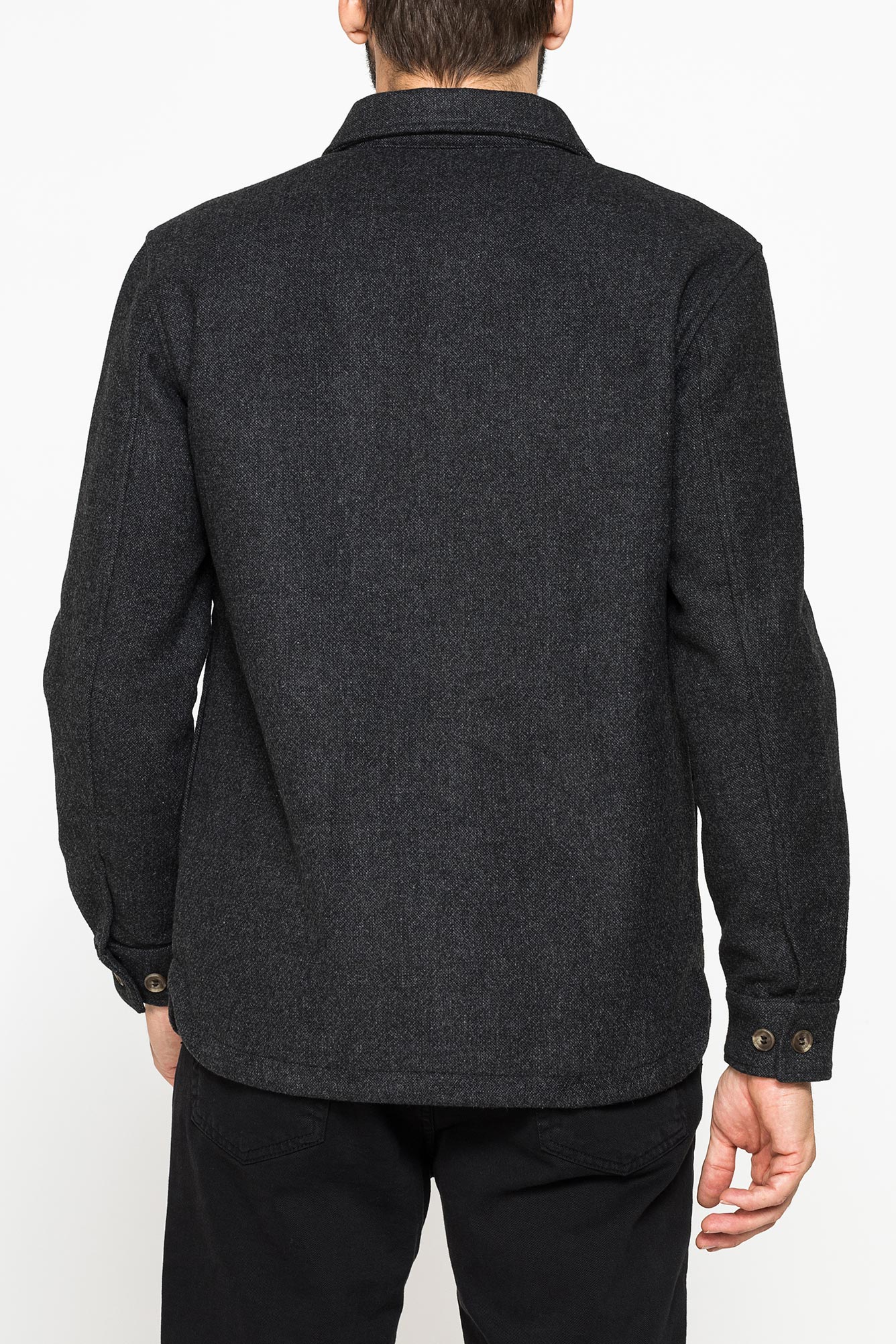 giacca camicia in tessuto pesante sfoderato