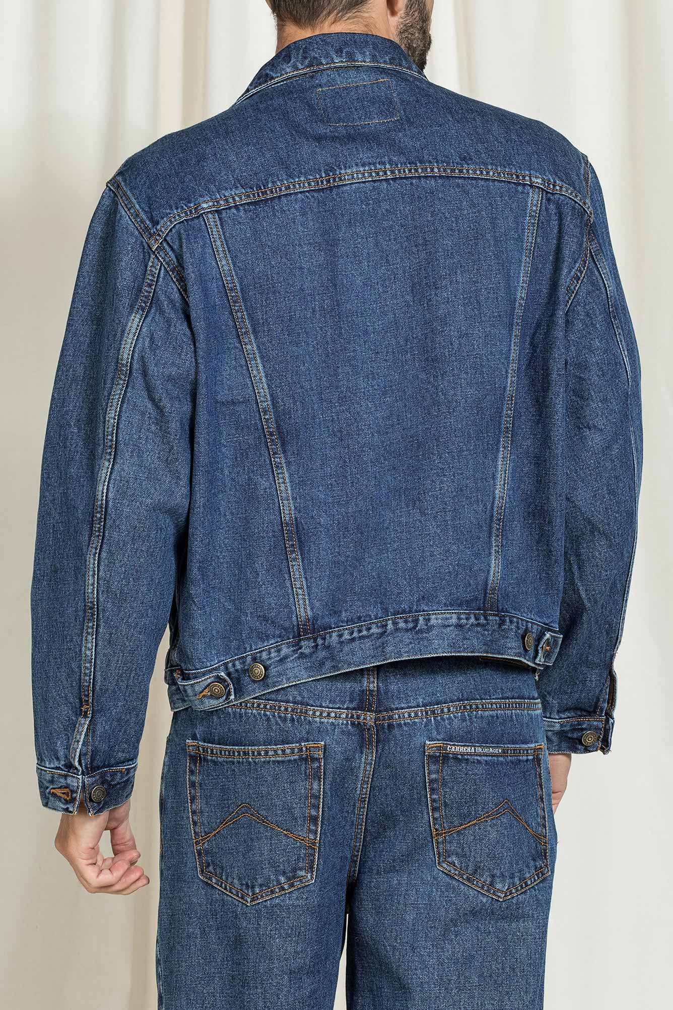 giacca comfort fit carrera replica in denim