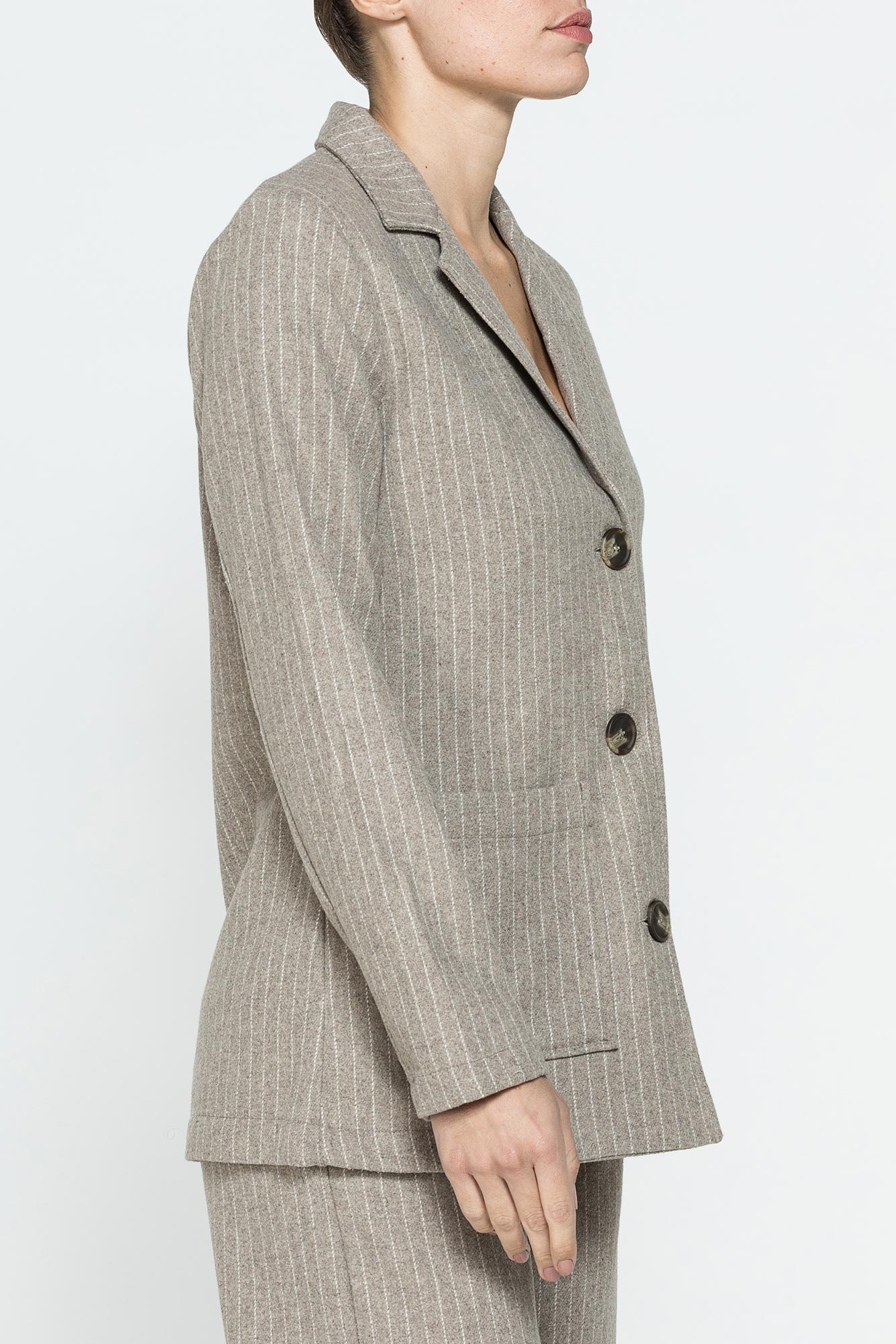 giacca comfort fit in misto lana