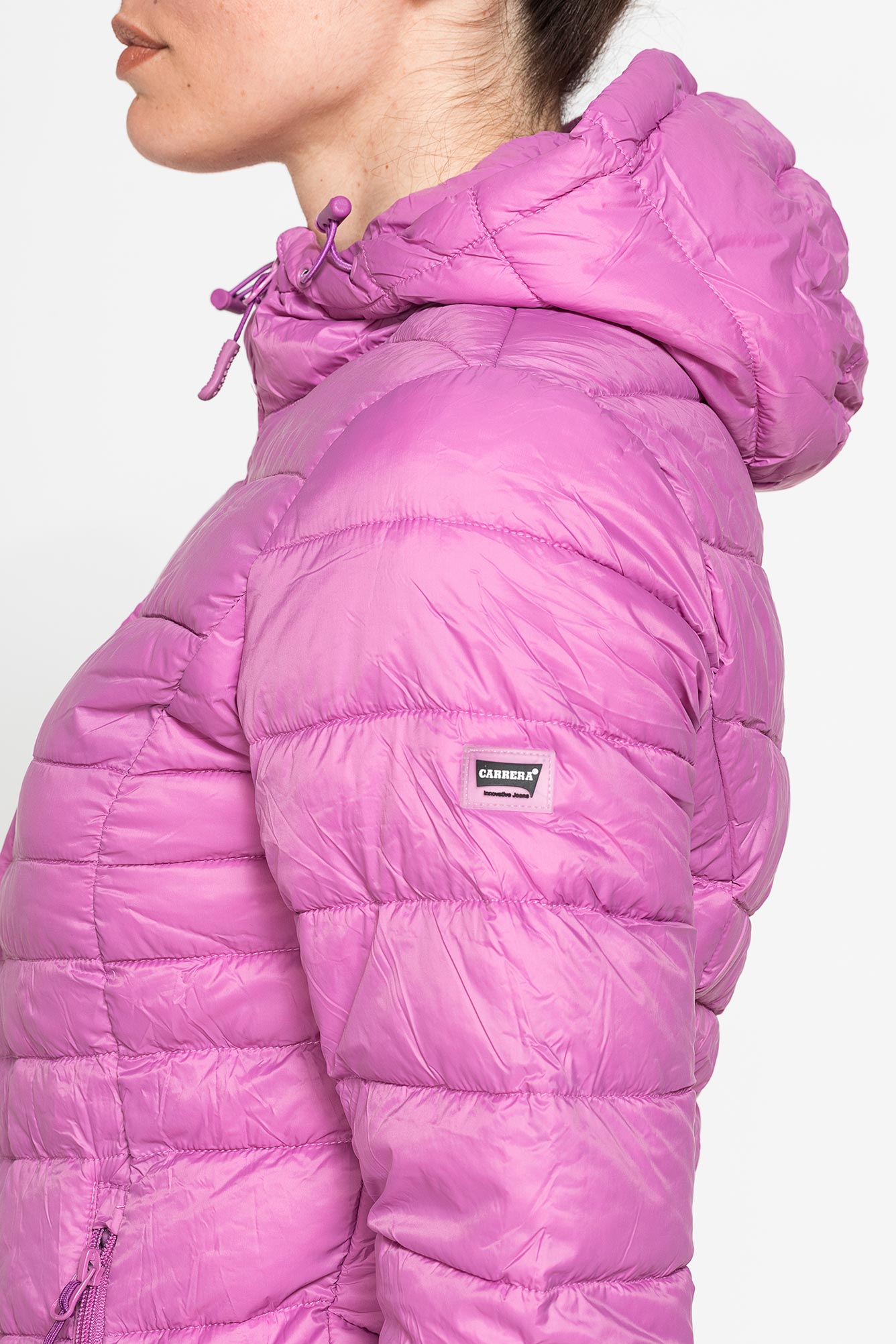 giubbino ultralight con cappuccio in tessuto riciclato