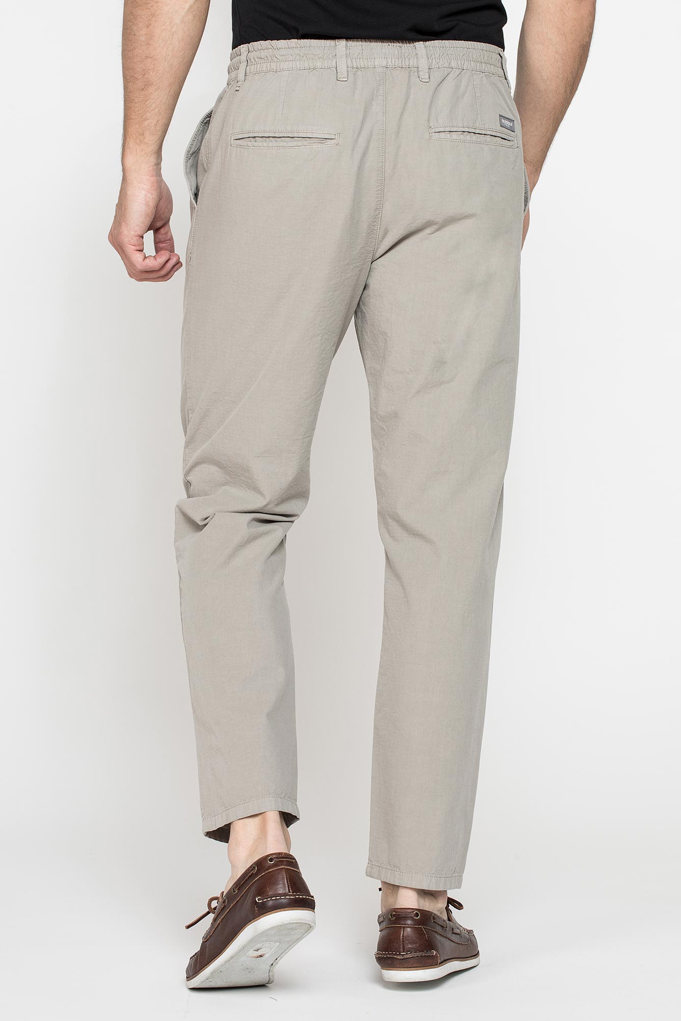 pantaloni chino in ripstop con coulisse in vita pantaloni chino in ripstop con coulisse in vita