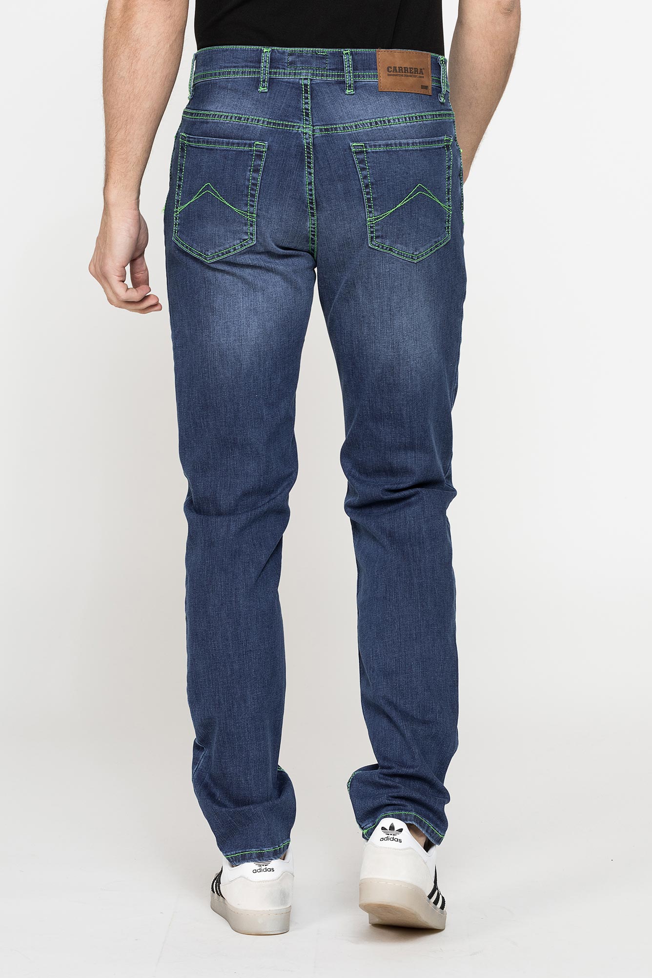 jeans uomo mod. 700 regular fit con dettagli a contrasto