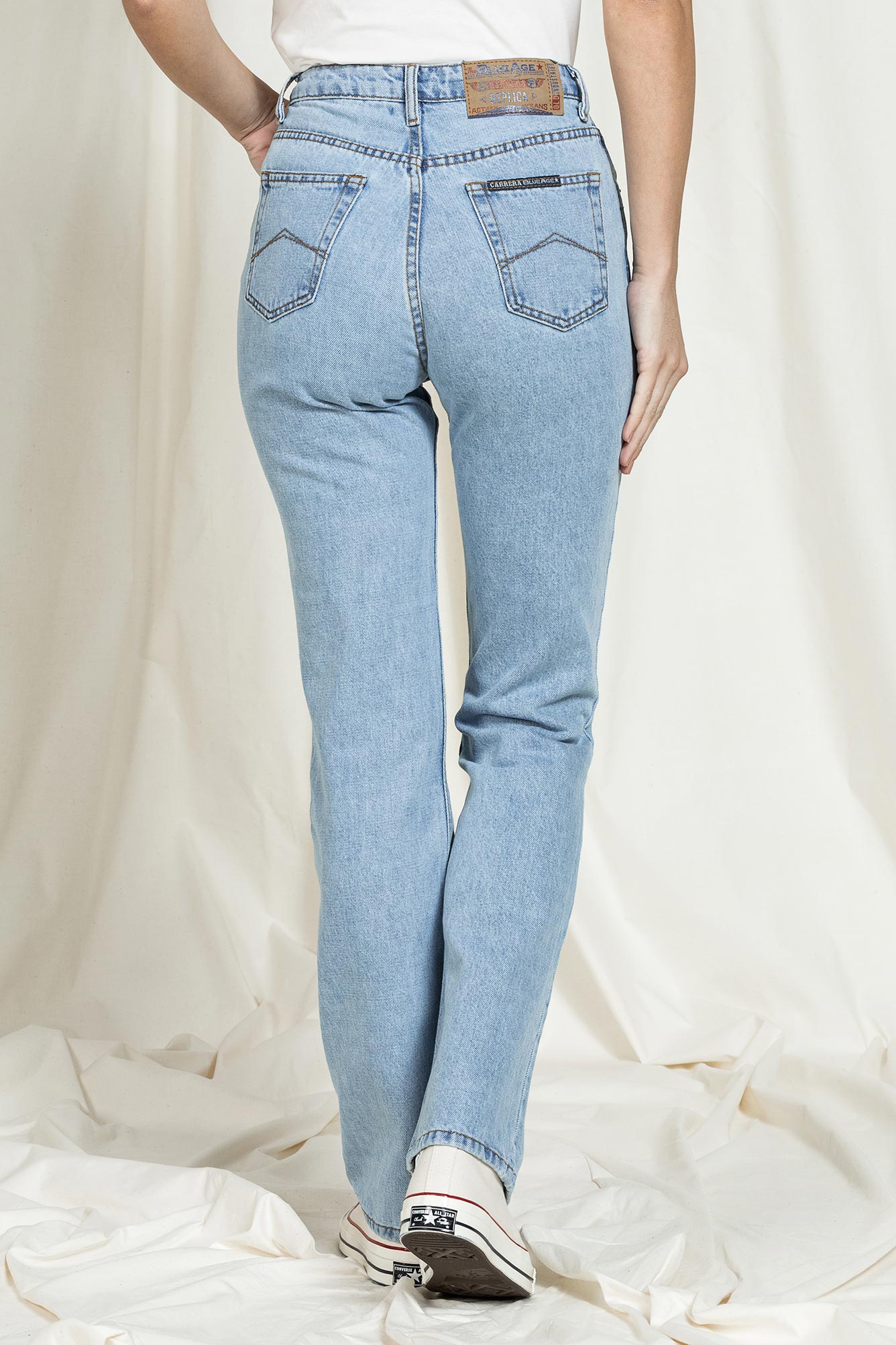 jeans donna modello replica 5 tasche in denim 13oz