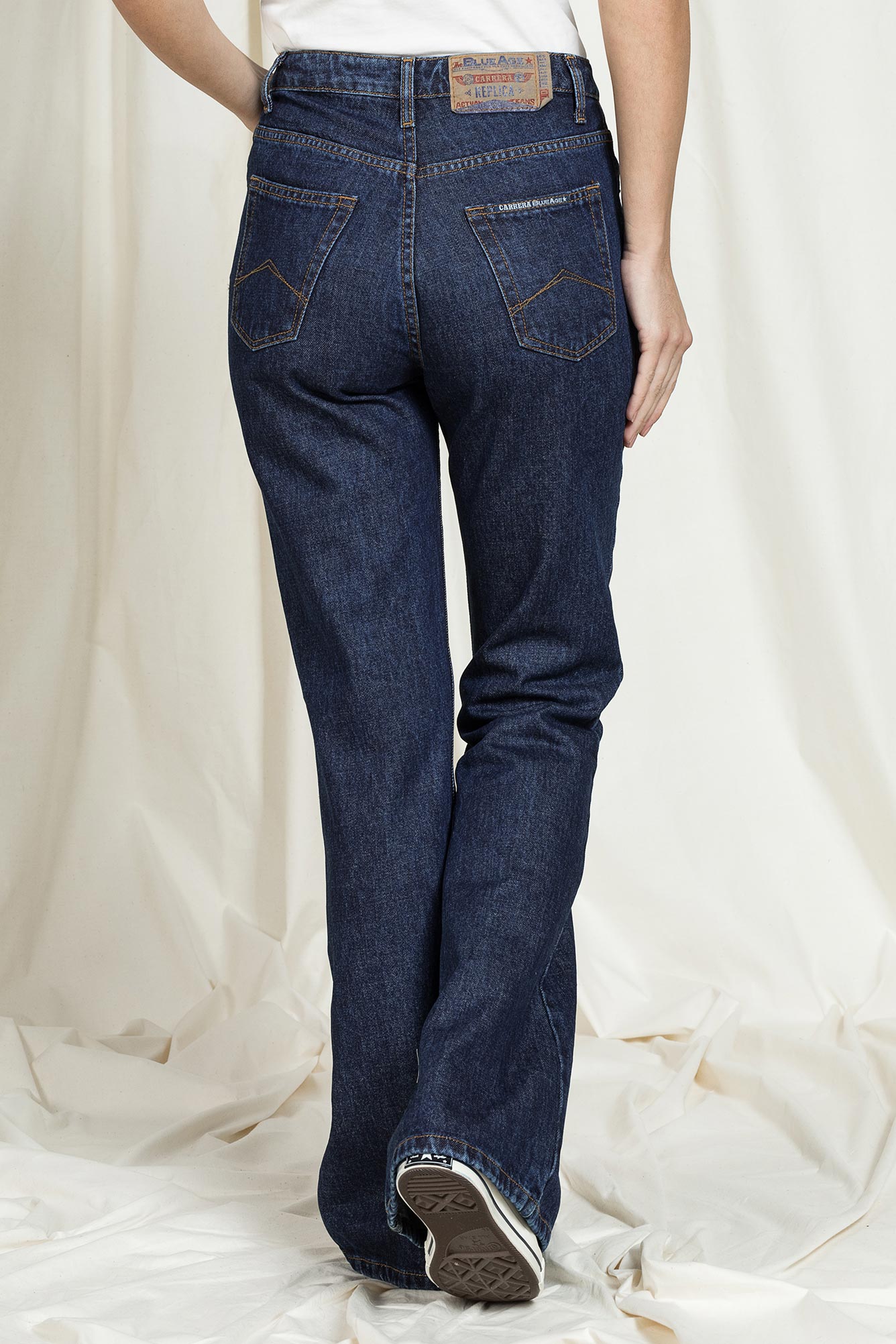 jeans a zampa replica anni 70 in denim 13,3oz