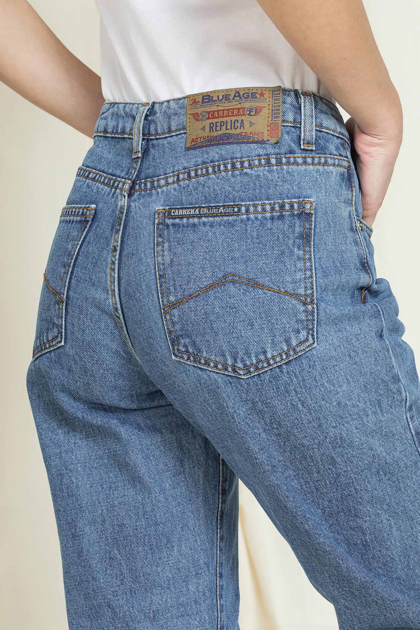 jeans modello mom linea replica