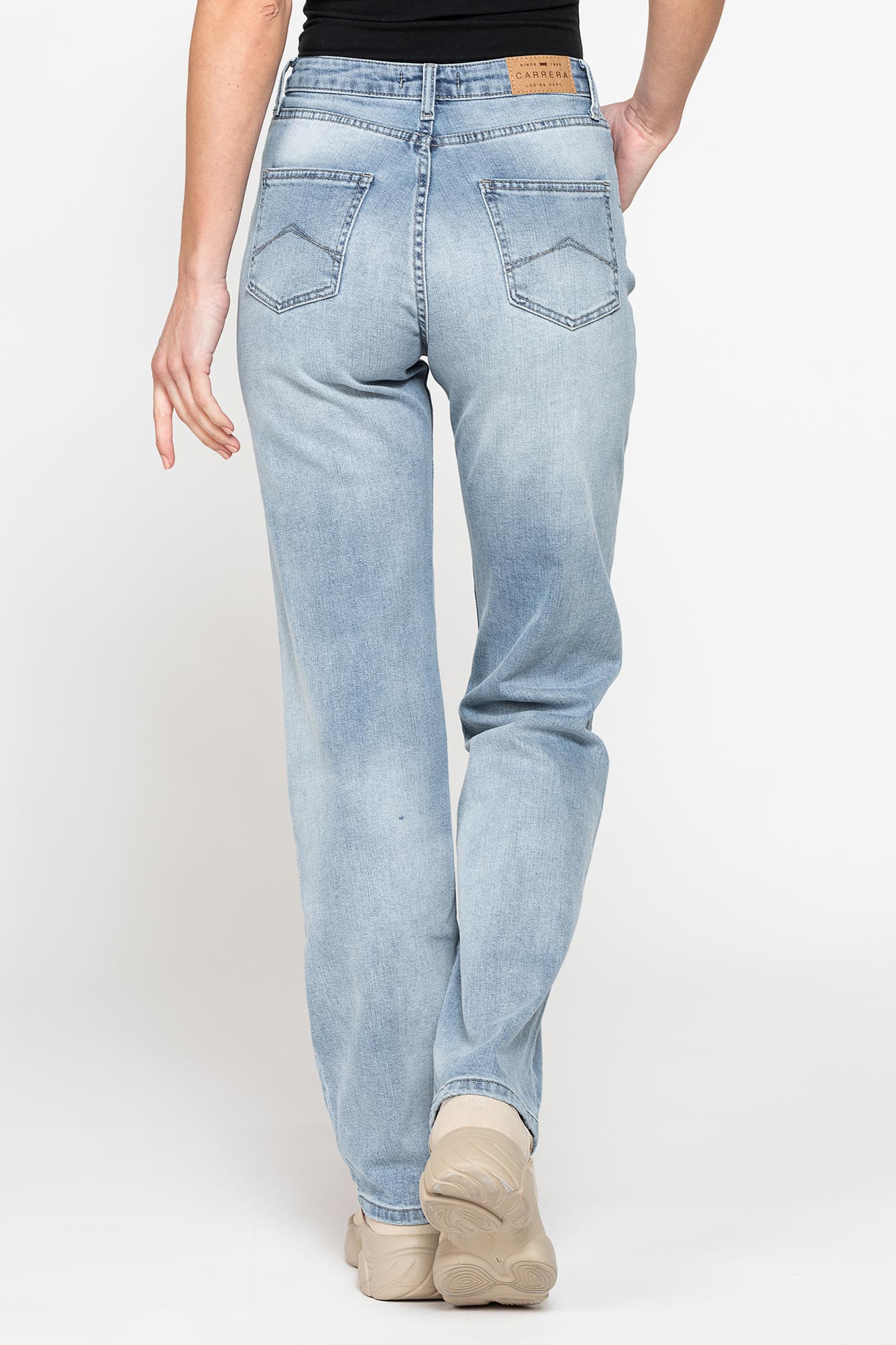 jeans cinque tasche con gamba ampia in denim stretch 12,2oz