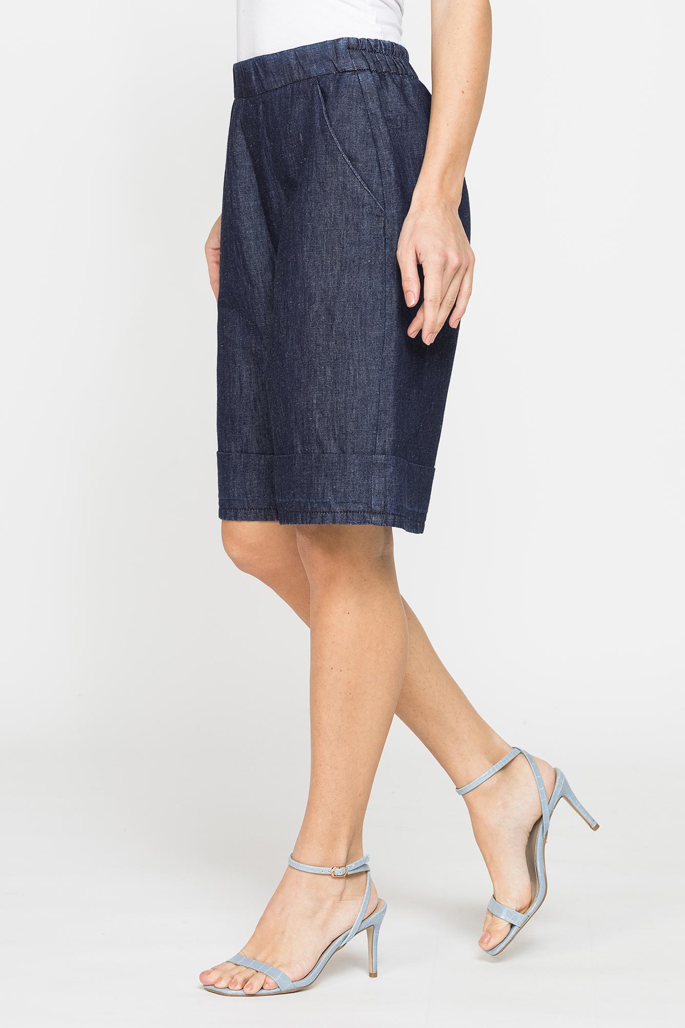 bermuda in misto lino comfort fit