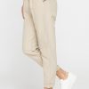 pantalone cropped in misto lino comfort fit.