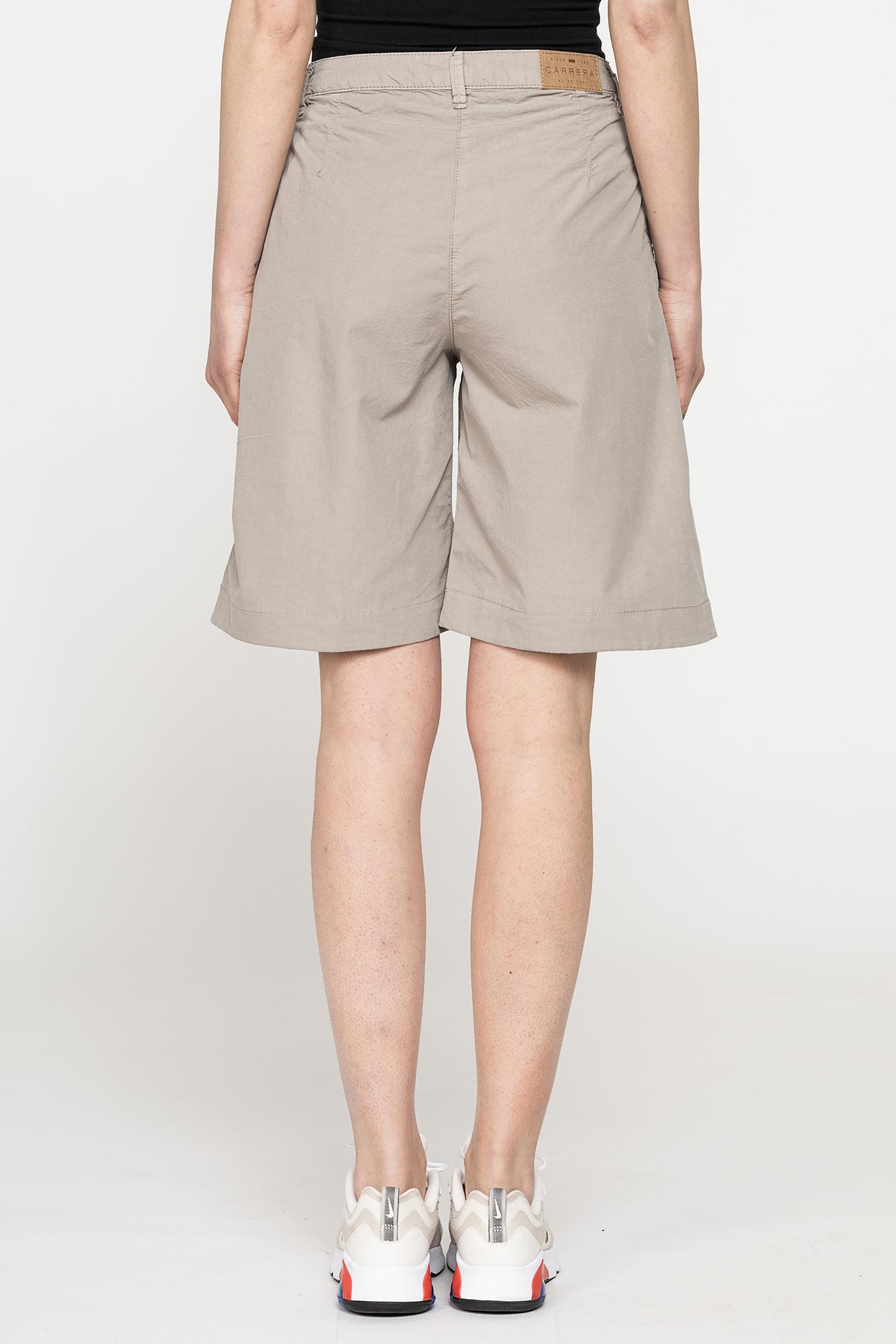 bermuda con pieghe in popeline 100% cotone