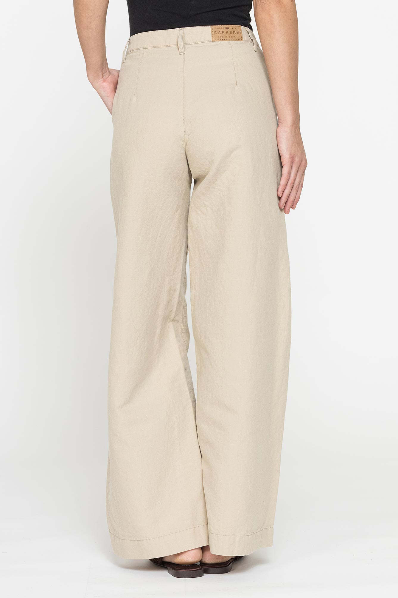pantalone mod.763 in tessuto lino cotone