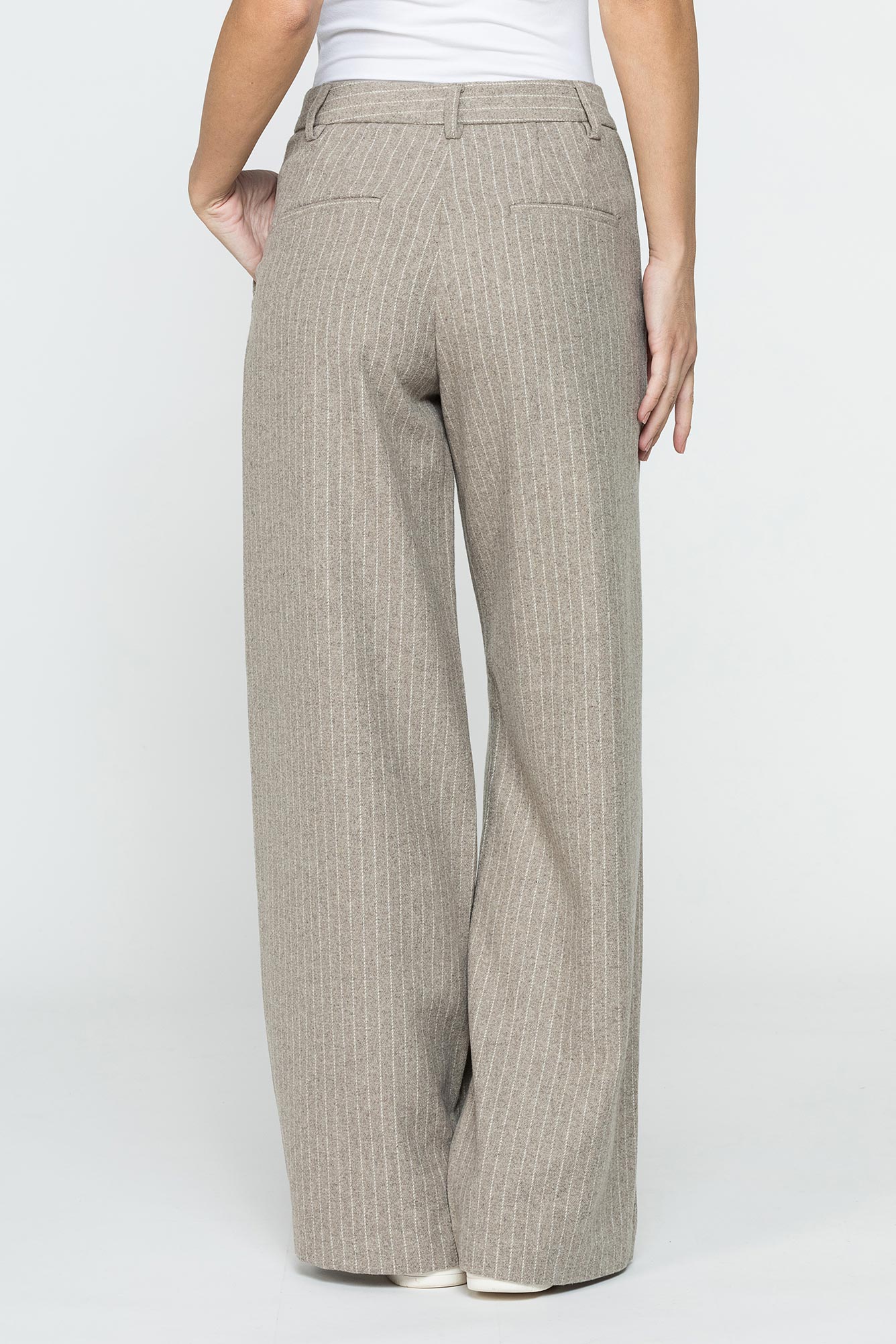 pantalone largo mod.763 in tessuto misto lana