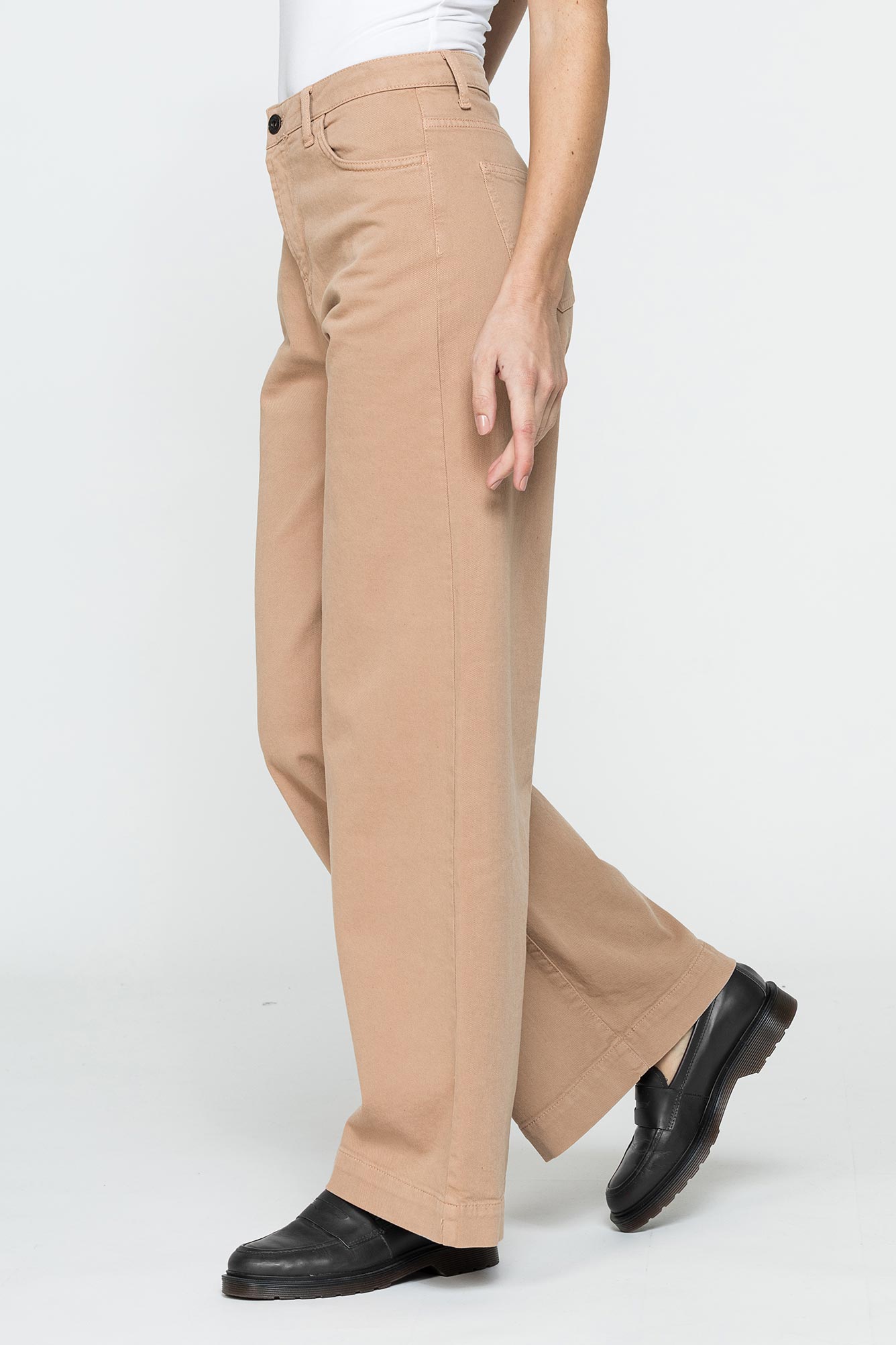 pantalone a palazzo in bull denim 10,5oz