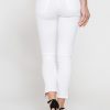 legg jeans capri con zip sul fondo in gabardina super stretch 9,3oz