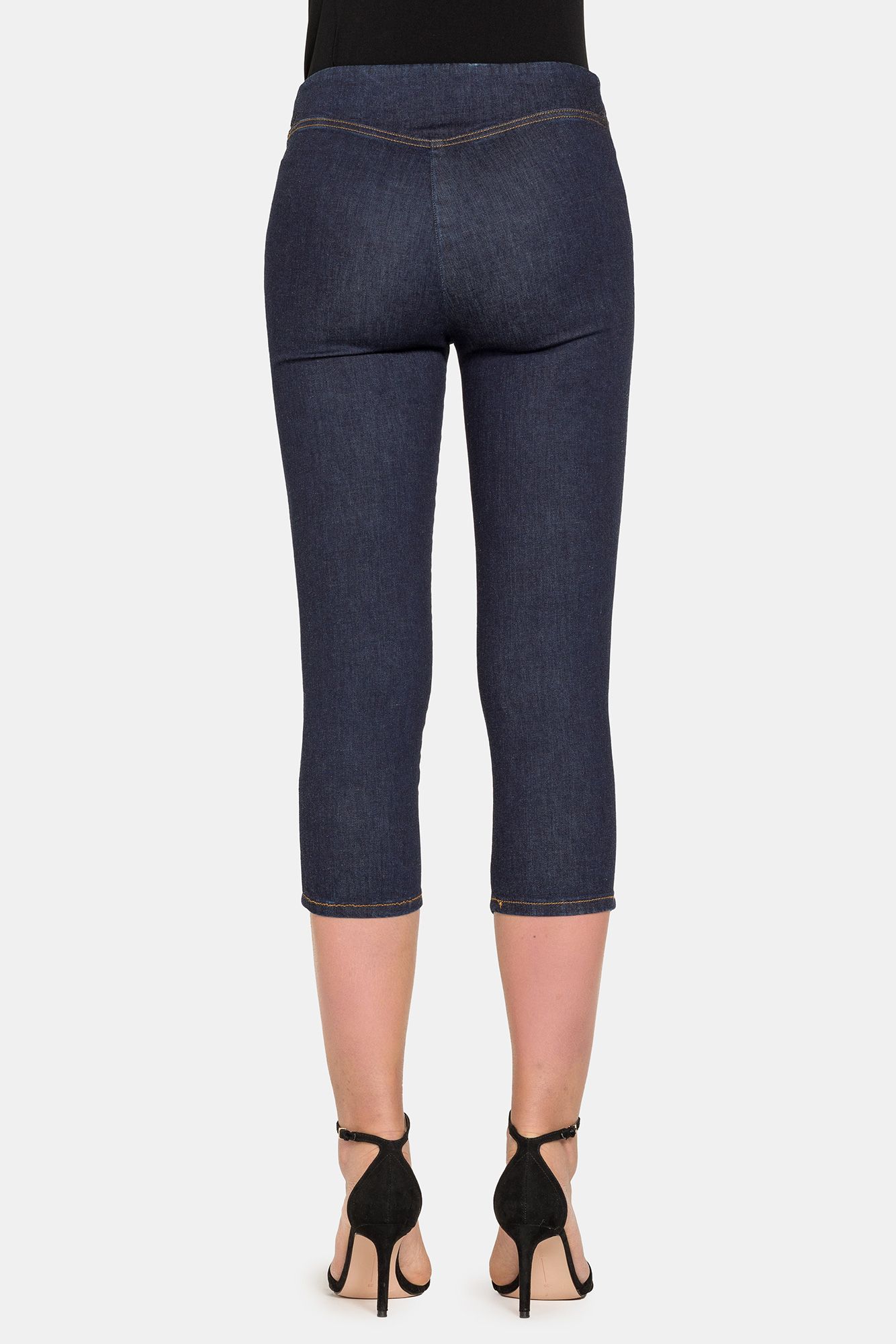 legg jeans donna effetto perfetto modello pinocchietto in denim