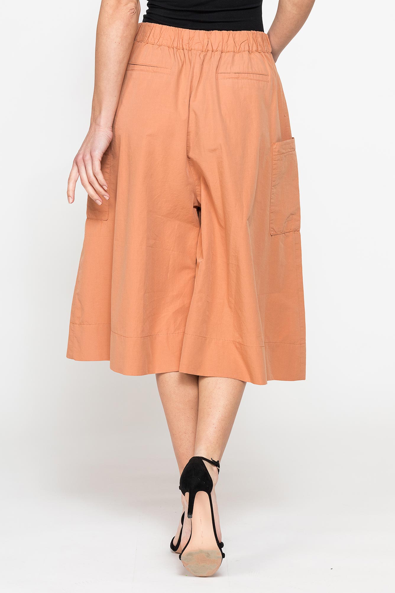 gonna pantalone con elastico in vita in popeline 100% cotone