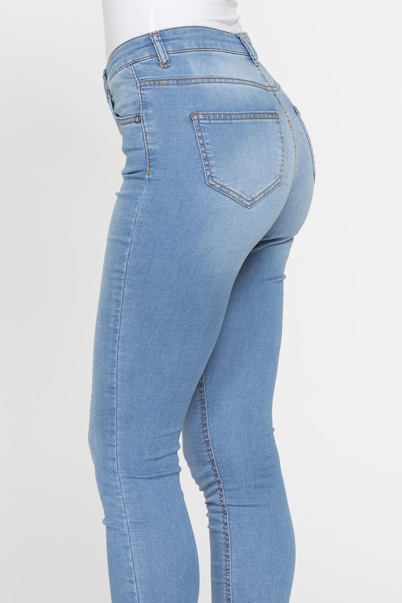 legg jeans donna 5 tasche con zip