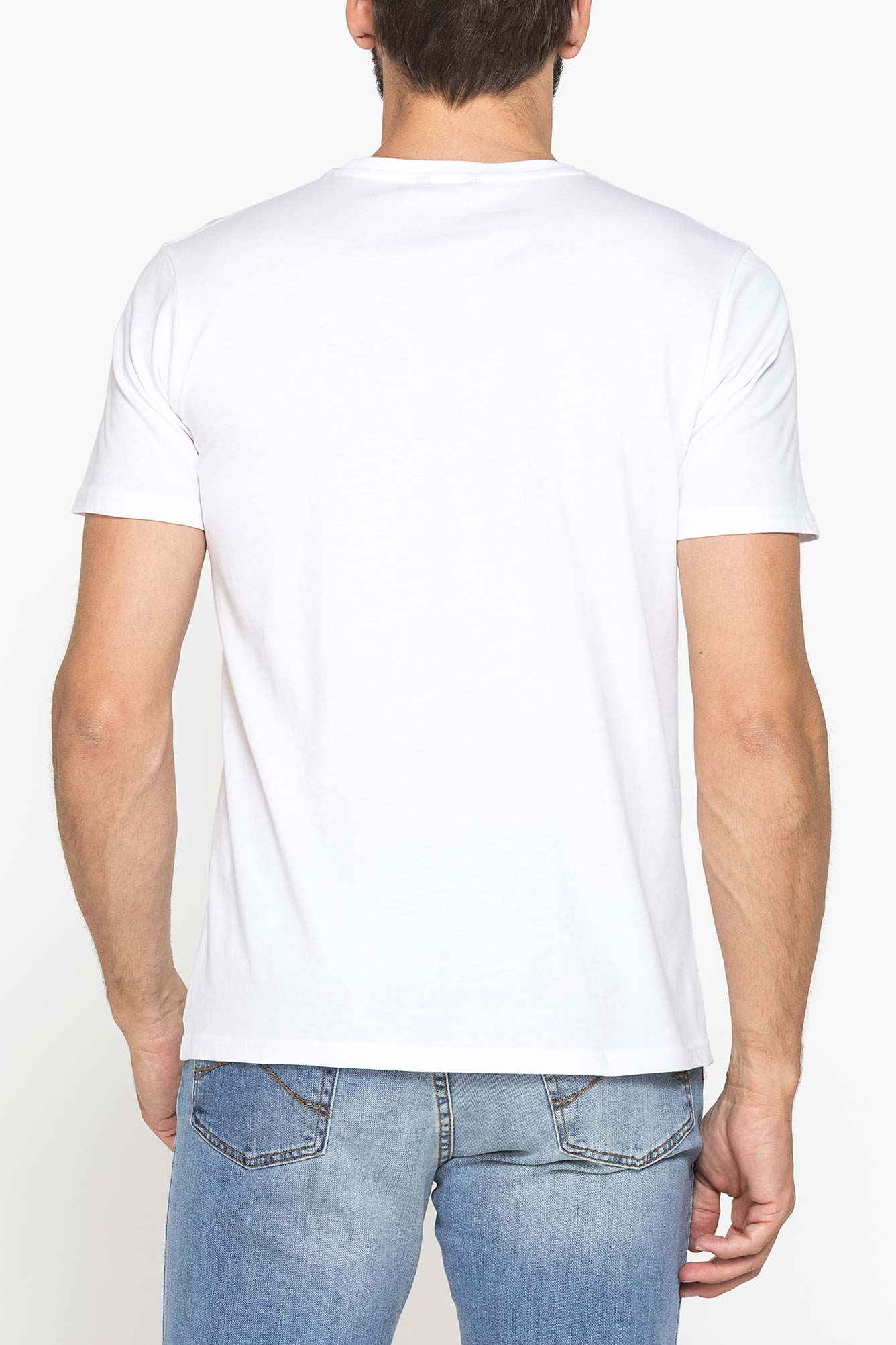 t shirt girocollo in cotone con stampa logo carrera