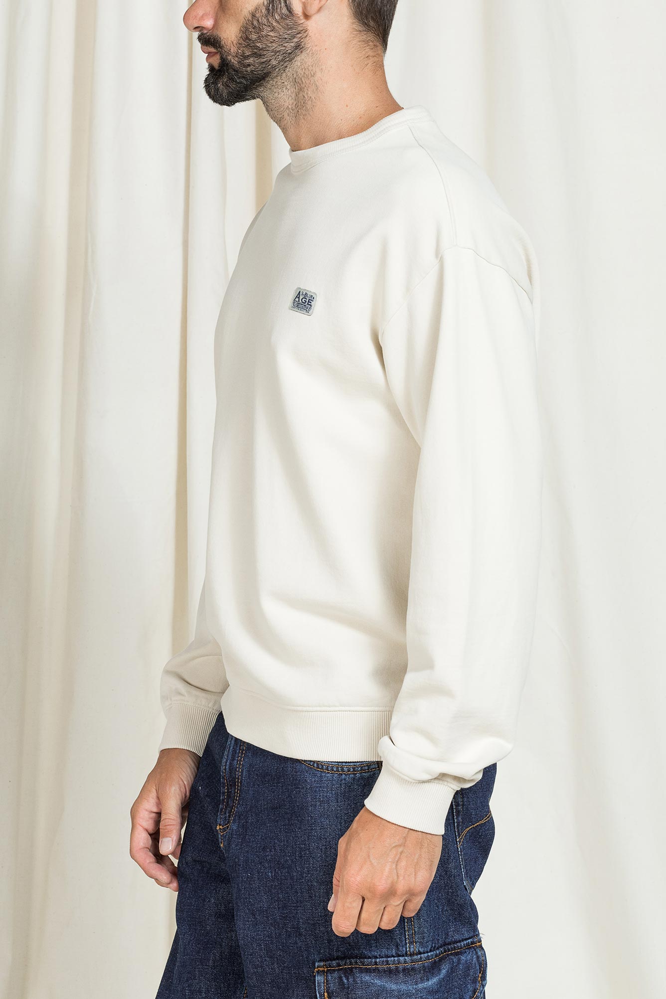 felpa girocollo boxy fit carrera replica