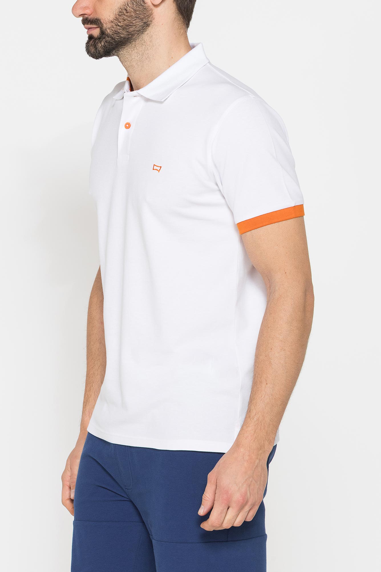 polo sportiva da uomo in piquet elasticizzato polo sportiva da uomo in piquet elasticizzato