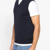 maglia in cotone organico da uomo con scollo a v