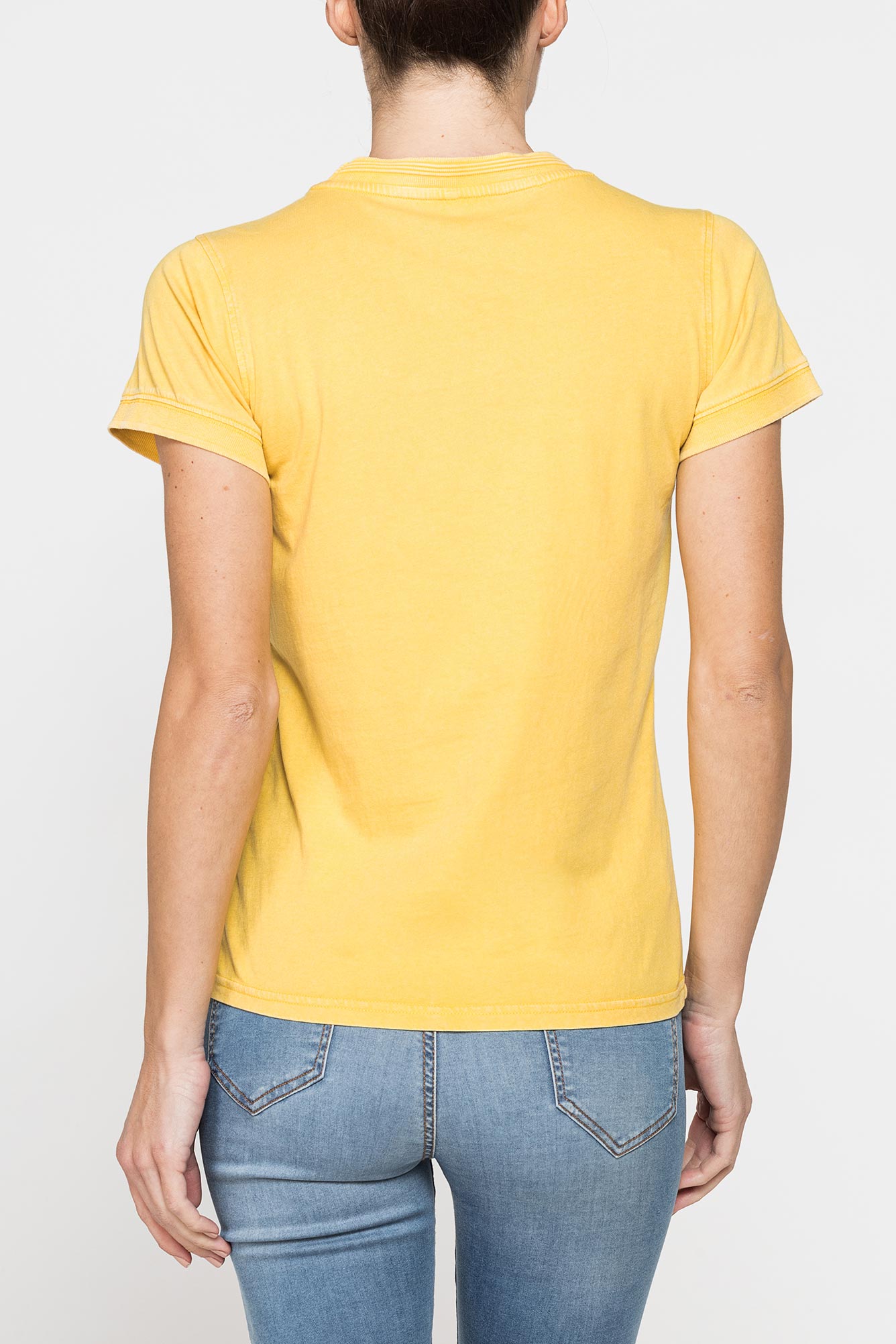 t shirt logo con tintura irregolare in jersey di puro cotone