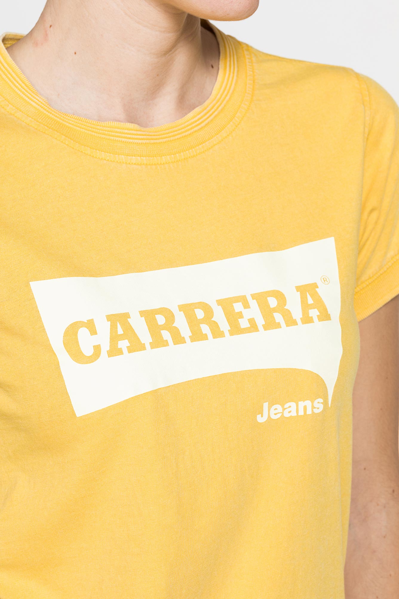 t shirt logo con tintura irregolare in jersey di puro cotone