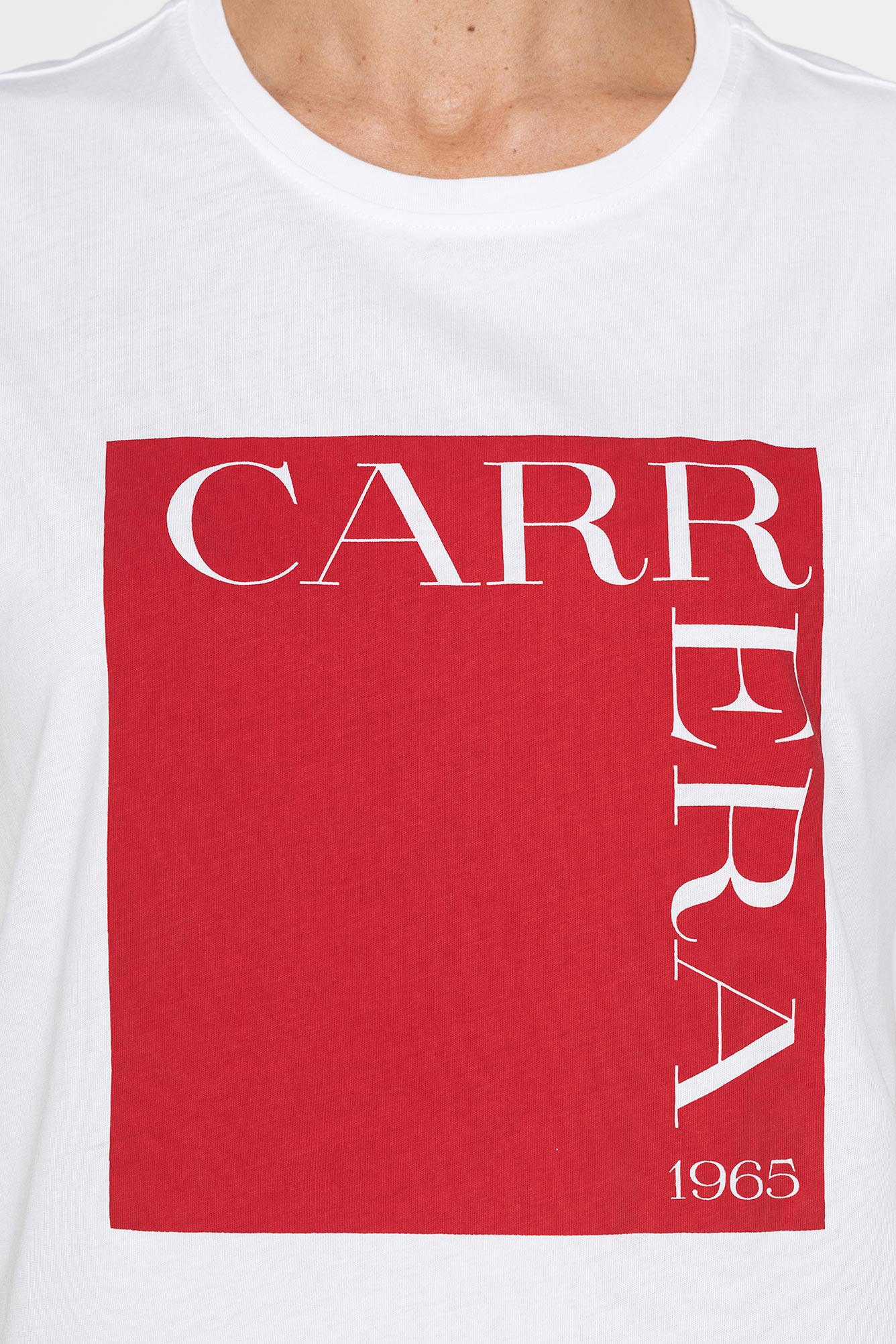 t shirt girocollo in cotone con stampa new logo carrera t shirt girocollo in cotone con stampa new logo carrera