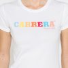 t shirt girocollo con stampa carrera in jersey di puro cotone t shirt girocollo con stampa carrera in jersey di puro cotone