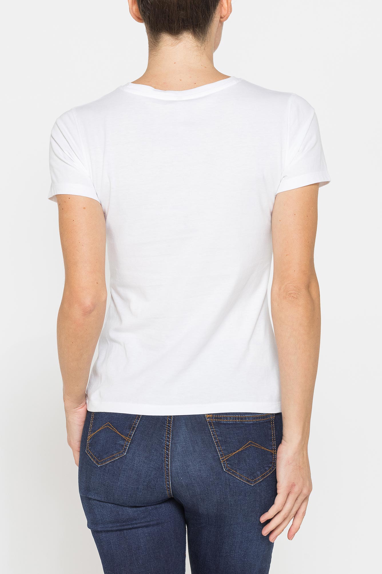 t shirt basica in jersey di puro cotone