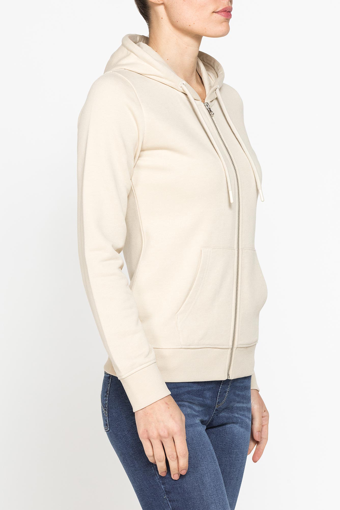 felpa full zip con cappuccio