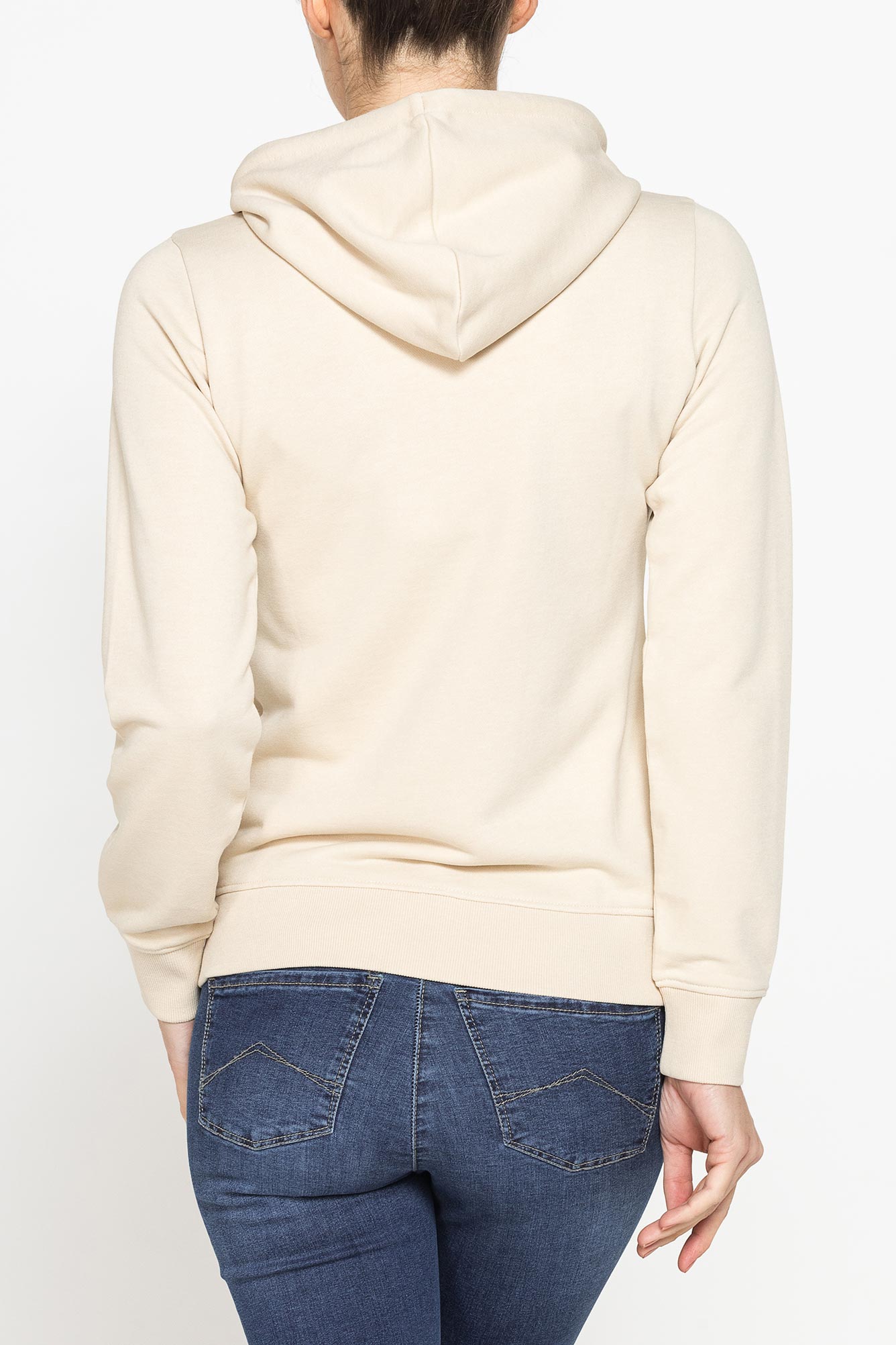 felpa full zip con cappuccio