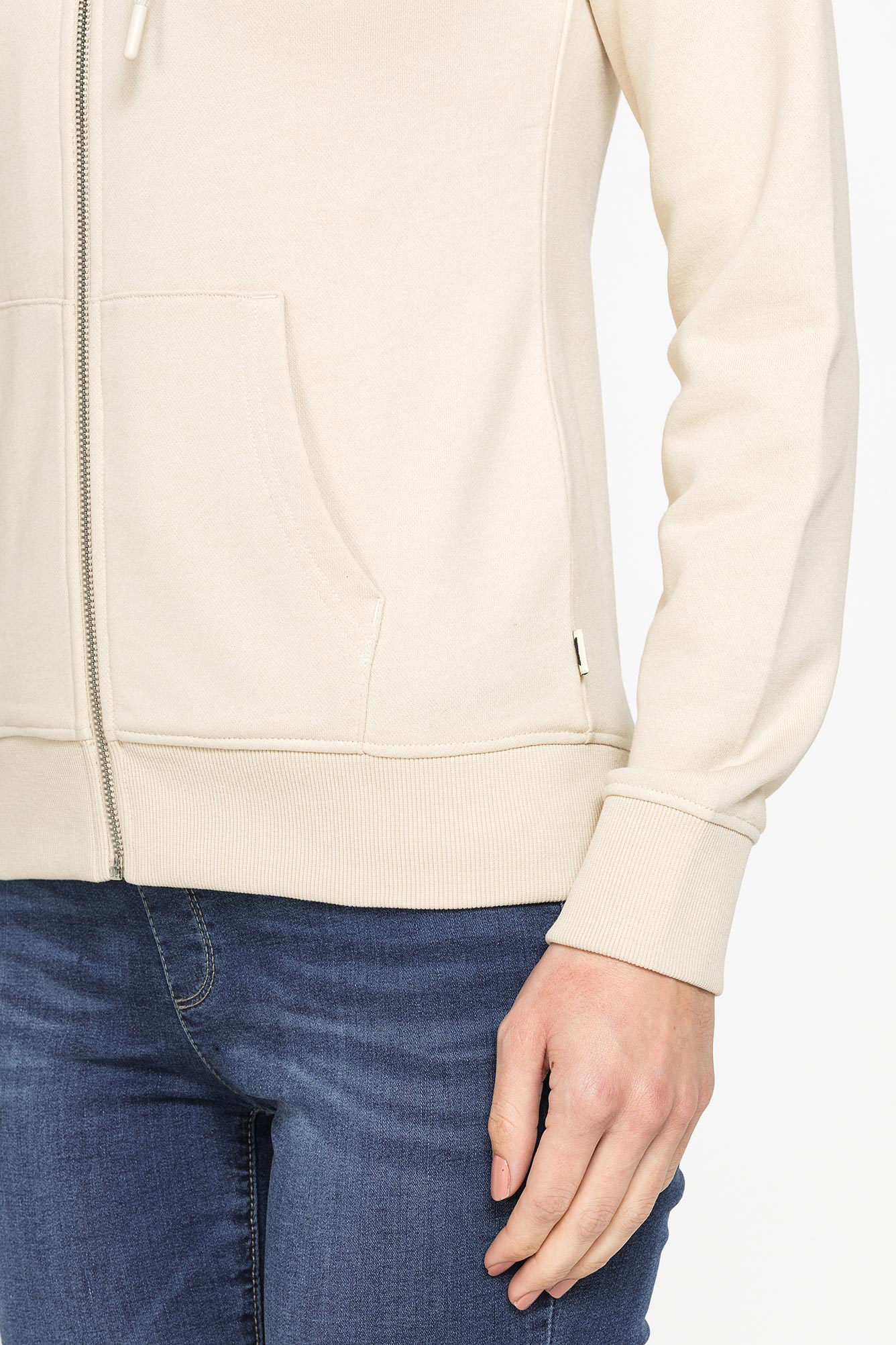 felpa full zip con cappuccio