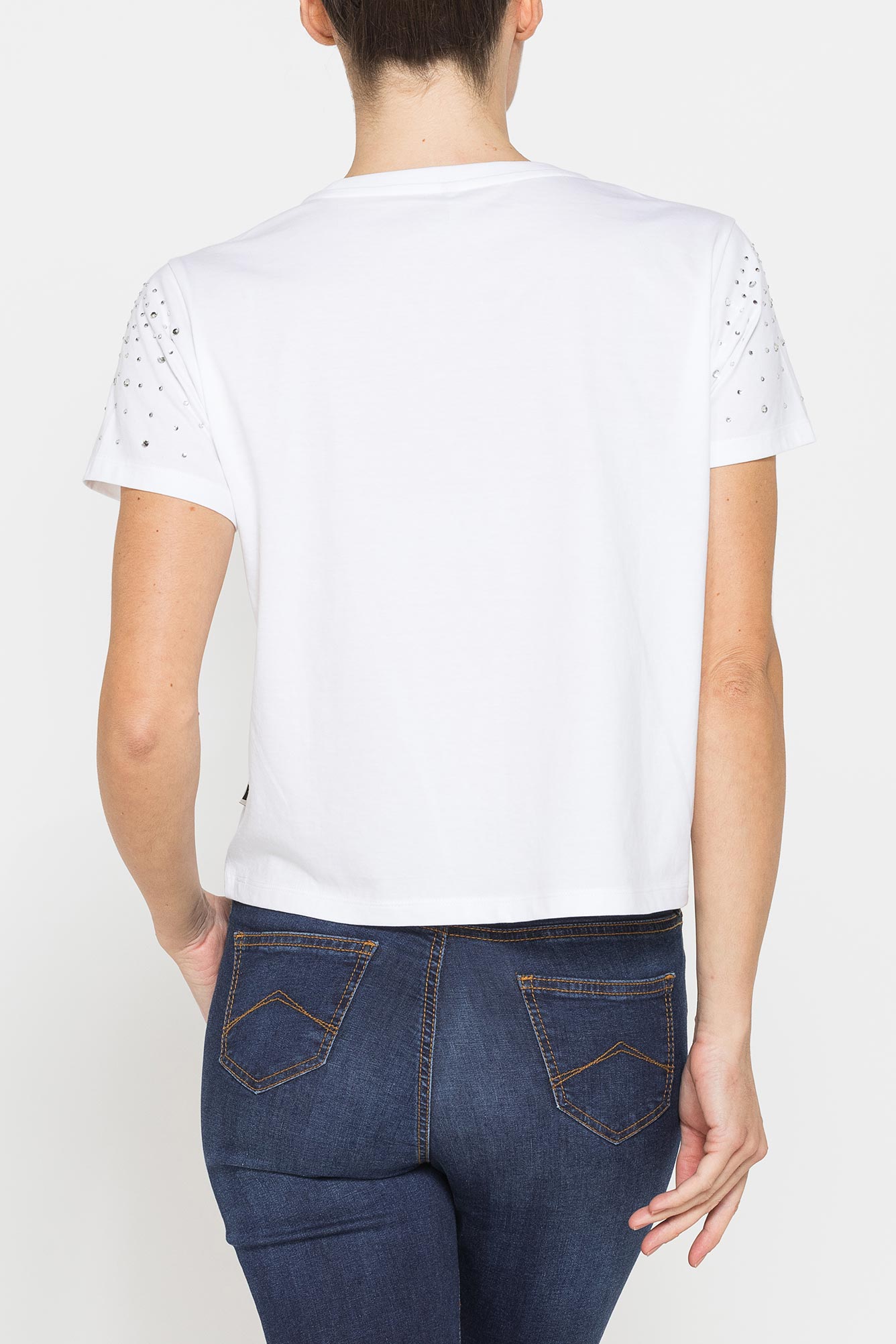 t shirt con applicazioni comfort fit