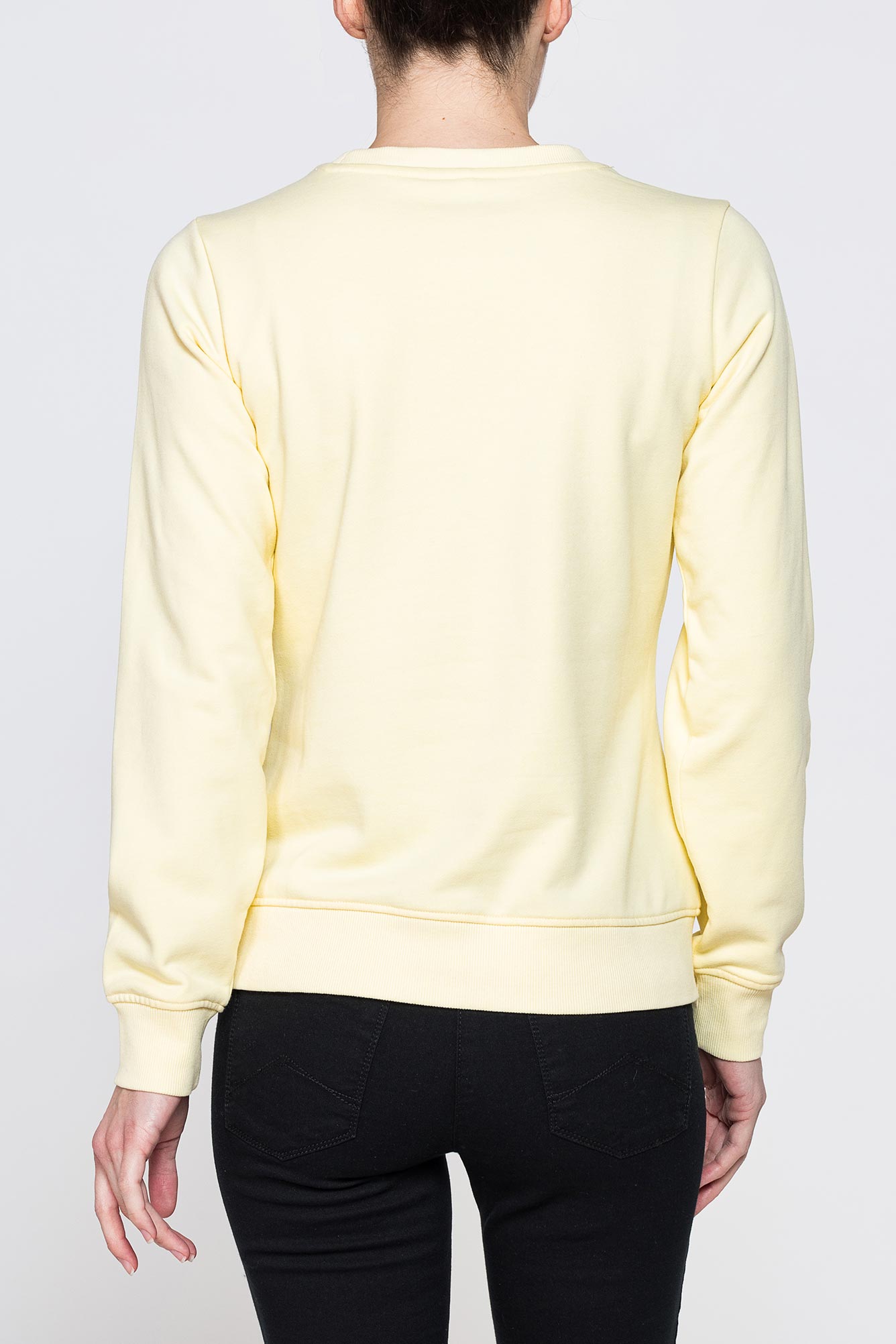 felpa girocollo regular fit con ricamo frontale