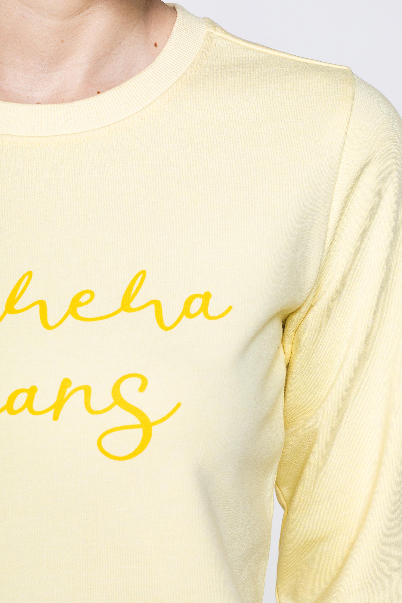 felpa girocollo regular fit con ricamo frontale