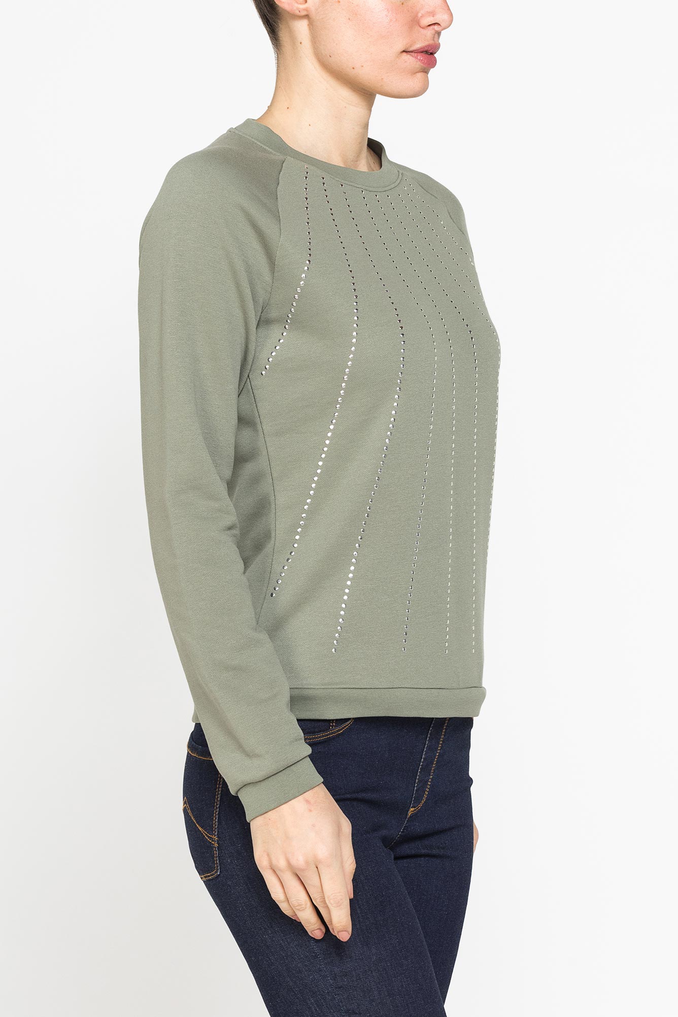 felpa in french terry girocollo