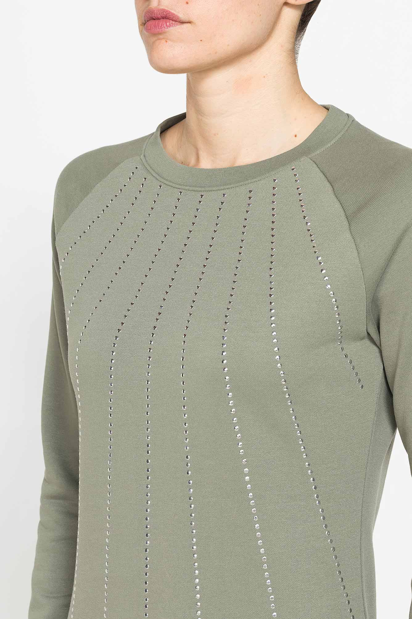 felpa in french terry girocollo