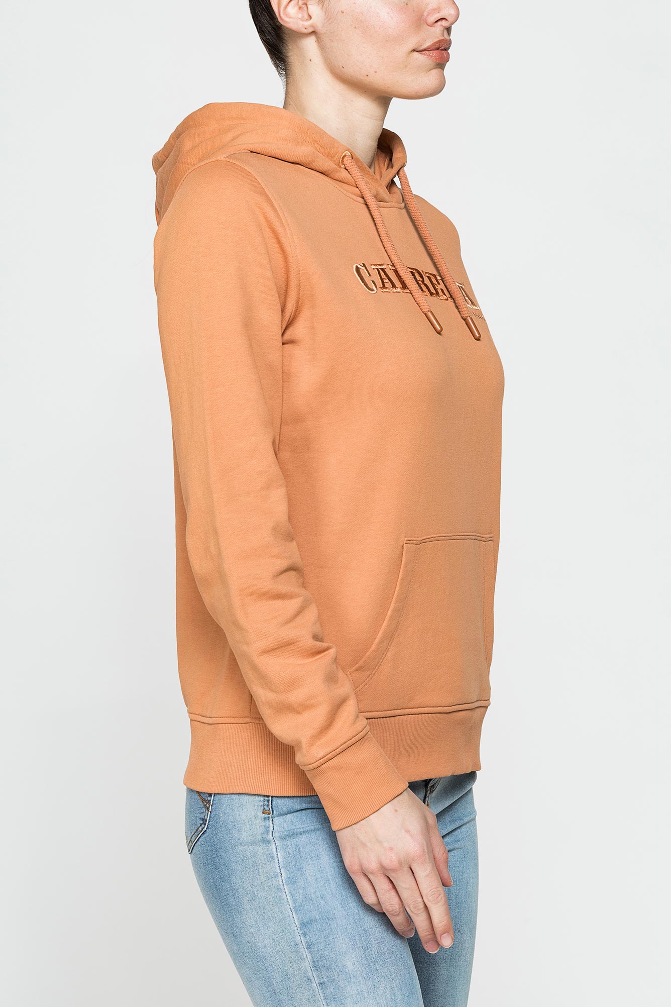 felpa con cappuccio regular fit con ricamo frontale