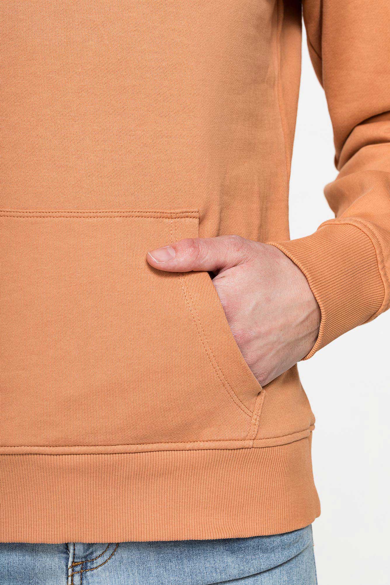 felpa con cappuccio regular fit con ricamo frontale