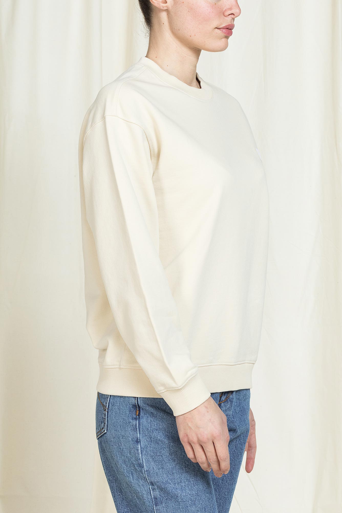 felpa girocollo replica oversize fit in puro cotone