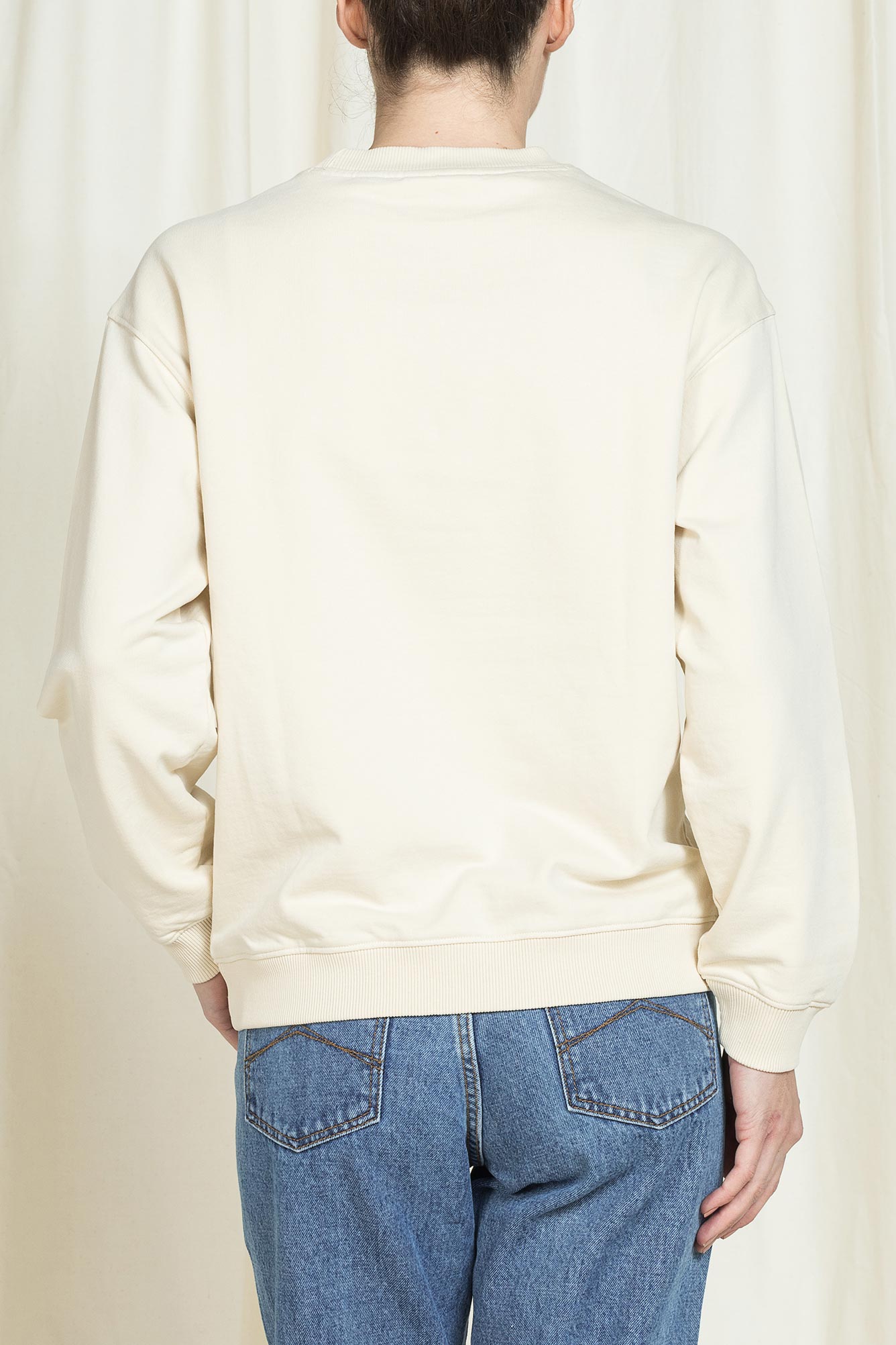 felpa girocollo replica oversize fit in puro cotone