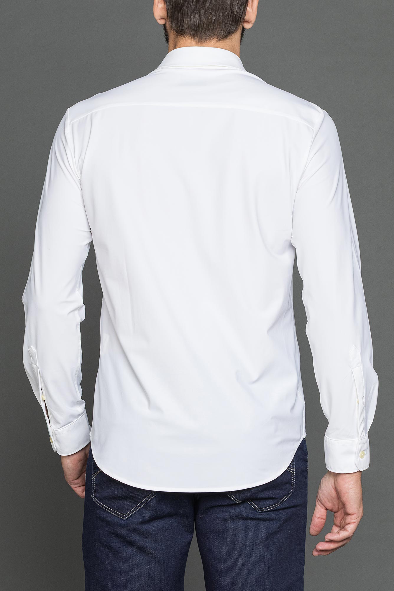 camicia passport in tessuto comfort stretch no stiro