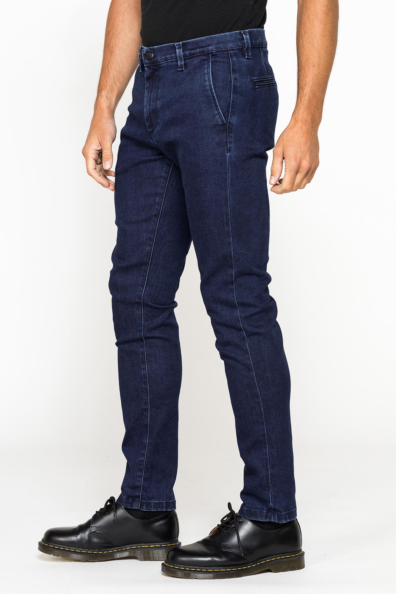 jeans uomo slim fit in denim tailoring mercerizzato
