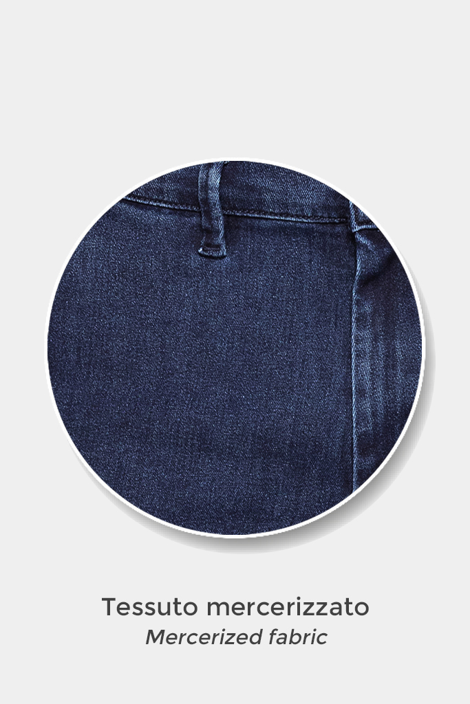 jeans uomo slim fit in denim tailoring mercerizzato